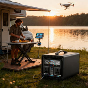 สถานีพลังงานลิเธียมเทอร์นารีแบบพกพาสถานีพลังงานไซน์เวฟ220V 50Hz เอาท์พุท AC 18V อินพุตพลังงานแสงอาทิตย์ XT90พอร์ต5W ไฟ LED 2500 + รอบ - Product Image 6