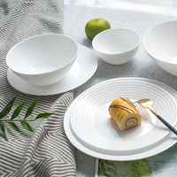 Service de vaisselle assiette et bol en verre opale décor vaisselle opale table de maison verre opale jade de luxe