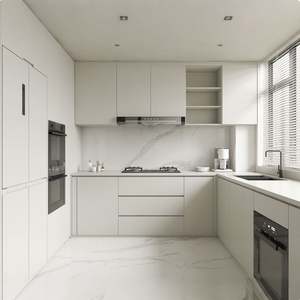 Gabinetes Europeos de Alta Calidad, Diseño Moderno Personalizado, Gabinetes de Cocina con Laca UV para Proyectos de Apartamentos - Product Image 2