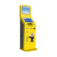 Kiosque d'auto-enregistrement à l'aéroport, acier laminé à froid multicolore, écran tactile capacitif, scanner de passeport, lecteur de code-barres, carte d'embarquement