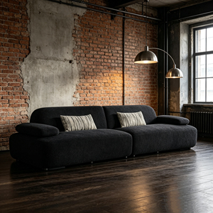 Espacioso Sofá de Terciopelo Estilo Montaña Nevada con Amplios Asientos, Ideal para Reuniones Familiares y Tiempo de Conversación Informal - Product Image 6
