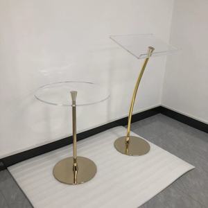 Soporte de podio acrílico dorado <span class=keywords><strong>Atril</strong></span> de podio de iglesia <span class=keywords><strong>para</strong></span> restaurantes Bodas Oficina y Aula - Product Image 3