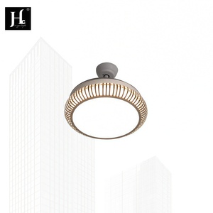 Plafonnier en bois LED blanc chaud 3500K style rustique à montage en surface 220V grande taille télécommande IRC 80 garantie 3 ans - Product Image 1