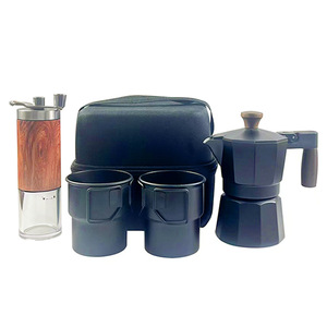 <b>Coffee</b> <b>Gift</b> Set Travel Portable Case With Grinder Moka Pot And Cups For Outdoor Use - Product Image 4