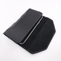 GSCASE Pochette universelle pour téléphone en cuir, sac pour téléphone portable de 5 pouces, 5,5 pouces, 6 pouces, 6,5 pouces, housse noire