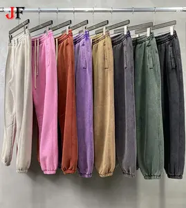 High Quality Cotton Polyester 360 GSM Fleece Sports Jogger Sweat Pants Narrow Bottom Bakit Vintage Acid Wash Sweatpants for Men