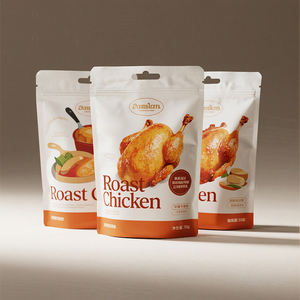 Sacs personnalisés anti-graisse pour volaille, dinde, canard, poulet <span class=keywords><strong>grill</strong></span>é, sacs à fermeture éclair pour <span class=keywords><strong>micro</strong></span>-ondes en feuille d'aluminium kraft pour poulet rôti - Product Image 4