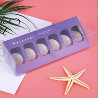 Boîte de luxe pour macarons français, emballage triangulaire, 6 macarons, boîte blanche pour gâteaux et pâtisseries, présentoir de Noël pour bonbons