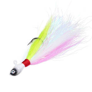 Sensoar Tête de jig en poils de cerf style barbu, jig pour achigan, leurre de lancer anti-herbe pour la pêche en <span class=keywords><strong>eau</strong></span> douce et en <span class=keywords><strong>eau</strong></span> <span class=keywords><strong>salée</strong></span> - Product Image 5