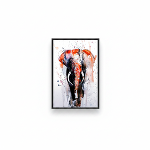 Elegant Tempered Glass Elephant Canvas: Modern Animal Print Art,<b>BLACK</b> <b>FRAMED</b> CANVAS - Product Image 2