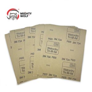 Büyük <span class=keywords><strong>3m</strong></span> 734 zımpara silisyum karbür ıslak ve kuru taşlama kum kağıt mobilya parlatma aşındırıcı zımpara levha - Product Image 5