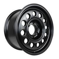 Rines de Aleación de Aluminio A356.2 de 17 Pulgadas con Múltiples Orificios para Camionetas 4x4, SUV, Todoterreno, Acabado Negro, PCD 139.7mm, Vehículo Personalizado