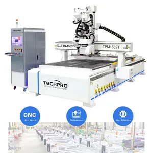 China Fabricage Hout Cnc Router Atc Machine Met Zaagblad Snijden Voor Kastdeur Meubels Maken
