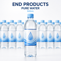 Machine de remplissage automatique rotative haute vitesse pour bouteilles PET d'eau potable pure et minérale de 330 ml, 500 ml, 1000 ml, avec rinçage et bouchage