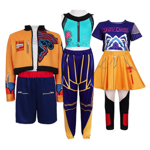 Disfraz de Demon Hunter para niñas, ropa de estilo coreano en negro y dorado, ropa para niños de 8 a 13 años, fibra de poliéster - Product Image 1