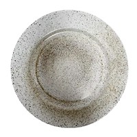 Assiette de table en plastique effet éclaboussures d'encre rétro et plat décoratif texturé de style nordique, semi-artisanal, pour la mise en scène de table de fête