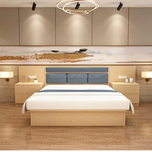 Muebles de Dormitorio Modernos de 5 Estrellas, OEM ODM, Mesa de Noche de Madera MDF, Mesa Auxiliar para Cama King Size, Juego de Muebles para Hotel - Product Image 4