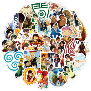 50 pz per borsa l'ultimo adesivo Airbender cartoni animati americani <span class=keywords><strong>Avatar</strong></span> personaggio Graffiti adesivi per valigia chitarra Car Decor - Product Image 4