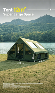 Carpa Inflable Tipo A <span class=keywords><strong>de</strong></span> 12 Metros Cuadrados para Todas las Estaciones con 2 Ventanas en el Techo para <span class=keywords><strong>6</strong></span> Personas, Glamping Familiar - Product Image 5