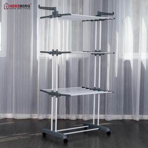 Moderno Perchero Metálico Ecológico de Tres Niveles Ajustables y Duradero con <span class=keywords><strong>Base</strong></span> de Mármol para Organizar Ropa en el Baño - Product Image 5
