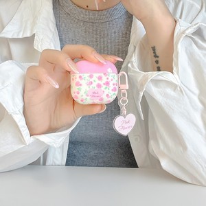 เคสหูฟังลายดอกไม้เล็กๆ สีชมพูสไตล์เกาหลี เหมาะสำหรับเคสการ์ตูน AirPods 2/3, เคสหูฟังไร้สาย 4/pro2 - Product Image 3