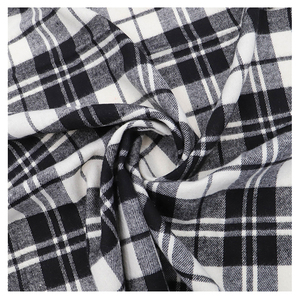 Tissu à carreaux tissé en flanelle CVC, fils teints brossés, <span class=keywords><strong>lot</strong></span> de stock 100% coton, tissu à carreaux teints pour chemises et pyjamas - Product Image 4