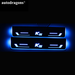 Plaque de seuil de porte LED RGB sans fil Autodragons pour K5 W202 W204 E46, éclairage de courtoisie pour seuil de porte - Product Image 1