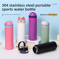 Mug isotherme en acier inoxydable 304, grande capacité, portable pour l'extérieur, double usage, tasse à fruits avec poignée de transport et couvercle pop-up