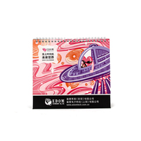 Calendrier de bureau avec logo personnalisé Calendrier de table à rabat avec support pour soins personnels 365 jours spirale mensuelle non datée