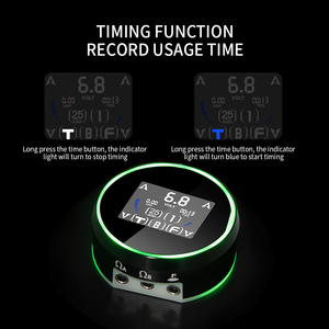 หน้าจอสัมผัส แหล่งจ่ายไฟสำหรับเครื่องสักดิจิตอล จอแสดงผล LCD LED ควบคุมแรงดันไฟฟ้าสำหรับเครื่องสัก ใช้ในสตูดิโอระดับมืออาชีพ - Product Image 5