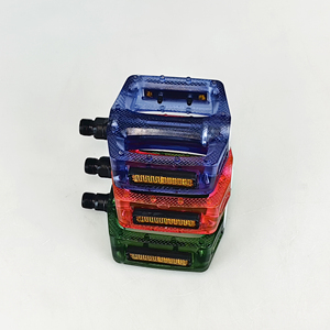 Pédales de vélo colorées grandes pièces de vélo de montagne/route transparentes à plaque <span class=keywords><strong>plate</strong></span> - Product Image 3
