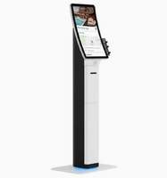 Kiosque en libre-service Android pour l'enregistrement et le départ en milieu hospitalier, système de paiement pour visiteurs en supermarché avec lecteur de code QR et imprimante thermique