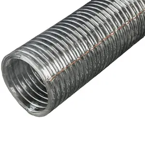 ANTI-STATICA trasparente IN PVC a spirale del filo di acciaio tubo flessibile rinforzato
