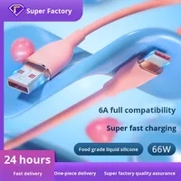 Silicone liquide 66W câble de données Flash de charge Super rapide pour Xiaomi pour Apple 15 iPhone 15 type-c compatible avec les écouteurs