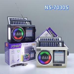 Retro AM FM Radios Multibanda World Radio Caja de sonido portátil <span class=keywords><strong>Com</strong></span> Painel Solar Vintage Radio Solar Bluetooth Altavoz con luz - Product Image 5