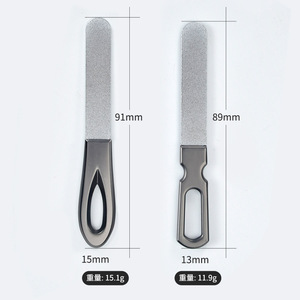 Limes à ongles argentées et noires avec capuchon, outil de beauté, personnalisables avec logo, prix de gros - Product Image 4