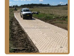 4x8 plastique Uhmwpe temporaire robuste Construction piste route tapis HDPE sol Protection tapis