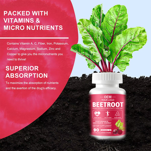 Kapsul Bit Merah Grosir Non GMO Suplemen Kesehatan Produk Nutrisi Merek Kustom OEM - Product Image 4