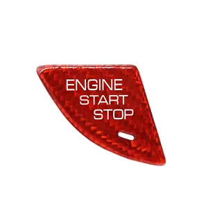 ES 자동차 액세서리 제품 캐딜락 ATS ATS-L 자동차 엔진 스타트 버튼 커버 실제 탄소 섬유
