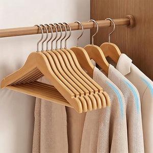 Meistverkaufte Holz-Kleiderbügel Tragbare Aufbewahrung Kostengünstige Leichtgewichtige Robuste Bügel für Bekleidungsgeschäfte - Product Image 4