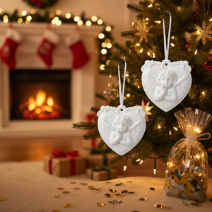 Ciondolo Angelo e Palline Decorative per Albero di Natale Confezionate in Coriandoli (2 Pezzi) - Product Image 3