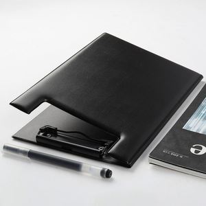 A5 Foldable Clipboards PU Leather Two-Fold Plate Padfolio Writing Board Waterproof Business <b>File</b> <b>Folder</b> for Office Information - Product Image 2