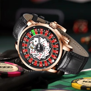 Nouvelle montre mécanique PINDU 2024 pour homme, marque de luxe haut de gamme, cadran poker, verre Hardlex, bracelet en cuir, mouvement NH35 - Product Image 5