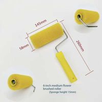 Rouleau de brossage OEM le plus vendu, manuel, avec manche en plastique, pour peinture murale intérieure/extérieure, tailles 4/6/8 pouces