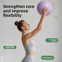 Ballon de yoga gonflable souple en PVC écologique 25 cm avec pompe pour exercices du plancher pelvien, roulement abdominal et libération de la pression abdominale