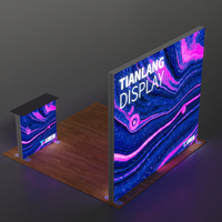 Stand d'exposition pliable en aluminium léger 3x3 m avec éclairage LED pour salon professionnel, personnalisable