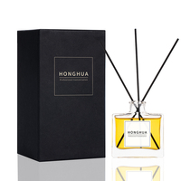 Bouteilles diffuseurs d'aromathérapie en verre de luxe en gros, 120 ml et 200 ml, avec bouchon en bois pour parfum d'intérieur