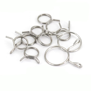 Kunden spezifische 304 Edelstahl draht Torsion feder spule für den industriellen Einsatz Befestigungs werkzeug für Rohr befestigungs schnalle - Product Image 1