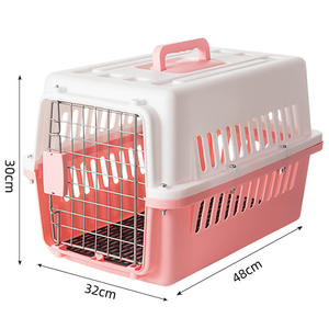 IATA peraturan Hard-Sided Biru dilipat anjing besar peti perjalanan hewan peliharaan pembawa dengan roda - Product Image 4