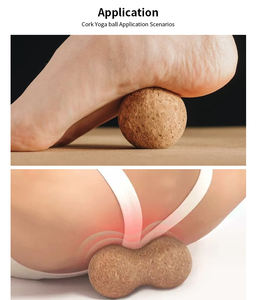 Cork Myo fascial Release Ball Kork <span class=keywords><strong>massage</strong></span> ball Muskel knoten Deep Tissue Relief Yoga Sport Fitness Runder Korkball - Product Image 4